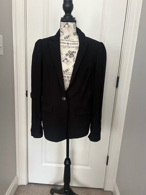 White House Black Market Black Single-Button Blazer